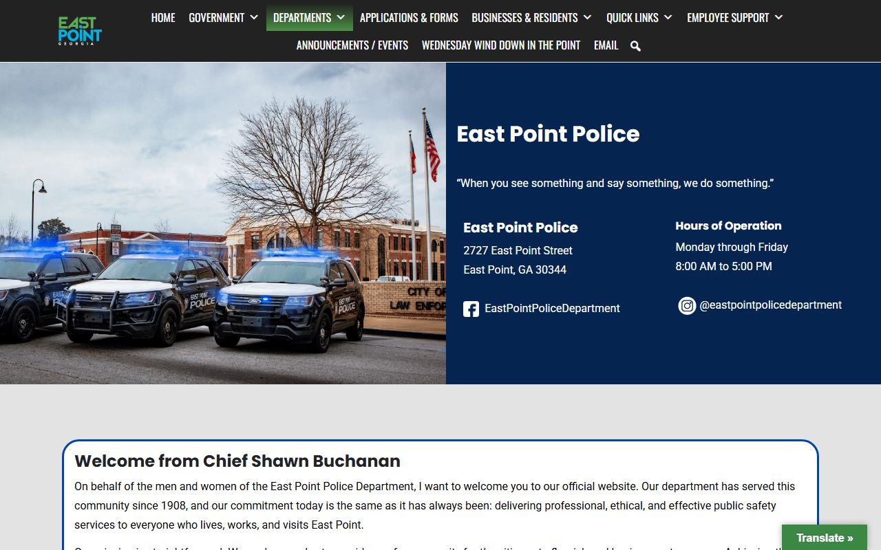 East Point background check through East Point Police Department