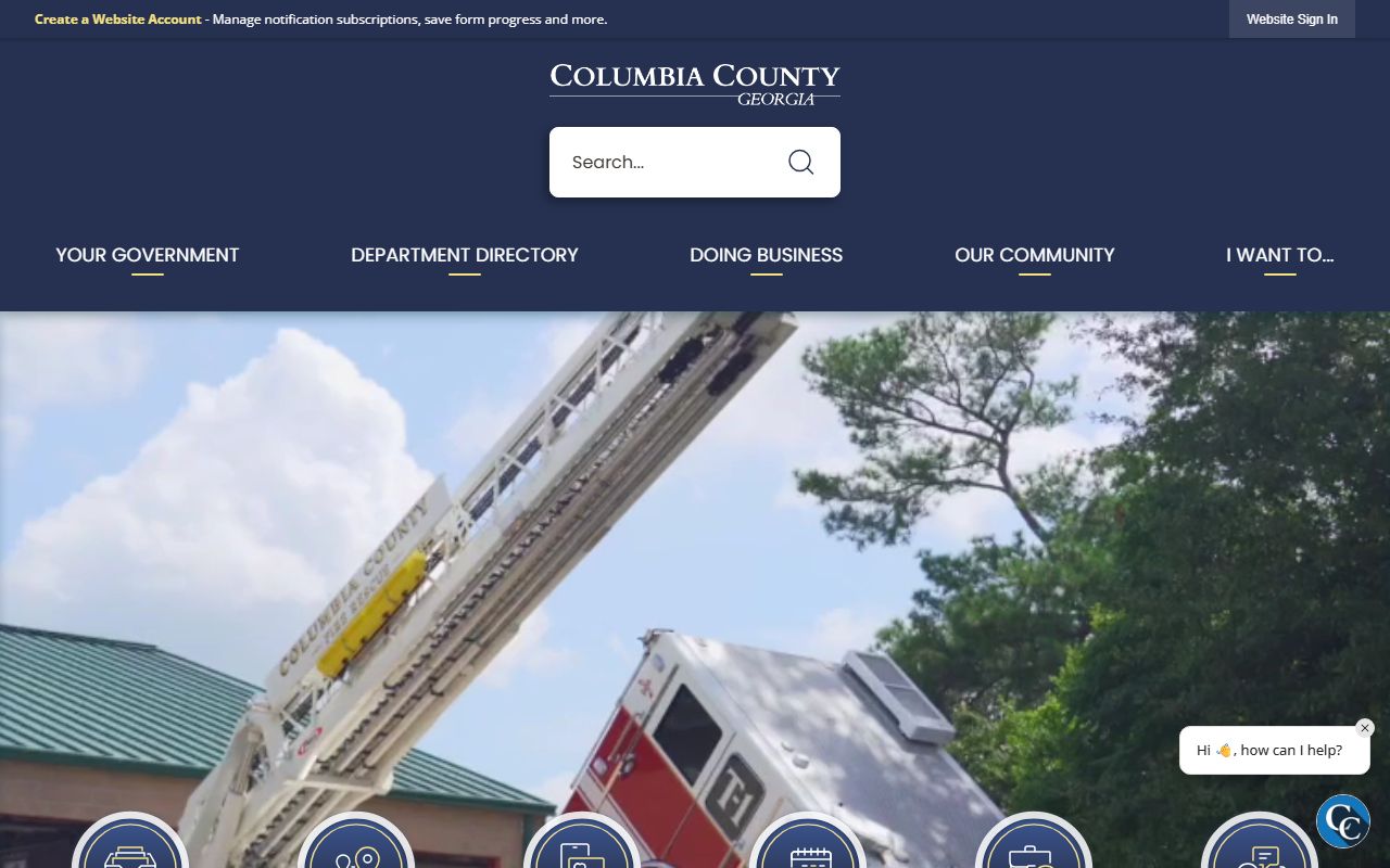 Evans background check through Columbia County Government