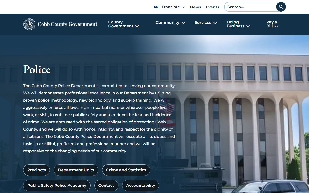 Mableton background check through Cobb County Police