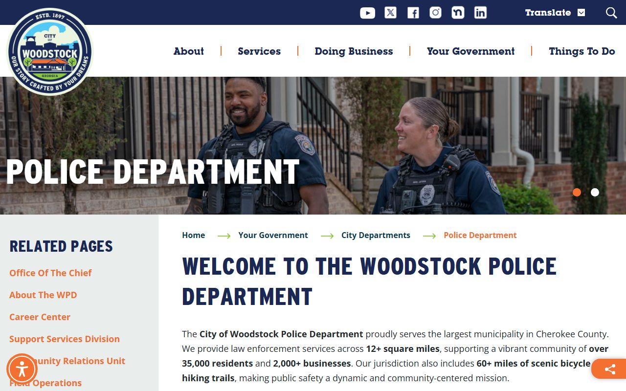 Woodstock background check through Woodstock Police Department