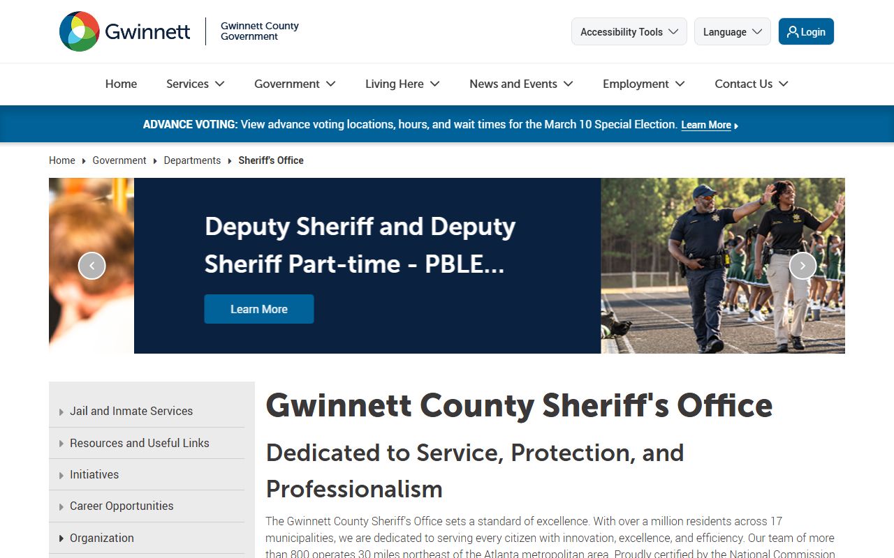 Gwinnett County Sheriff's Office background check services